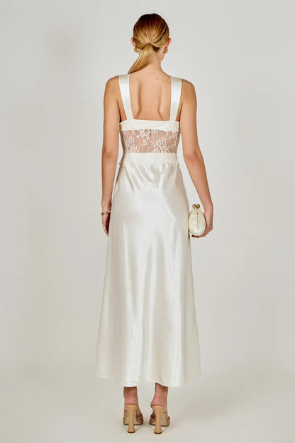 Carolyn Midi Dress Ivory