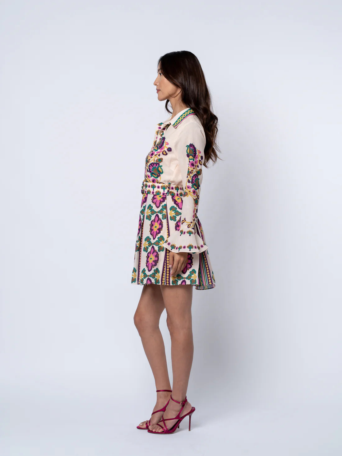 Leanna Mini Dress Crean Multi