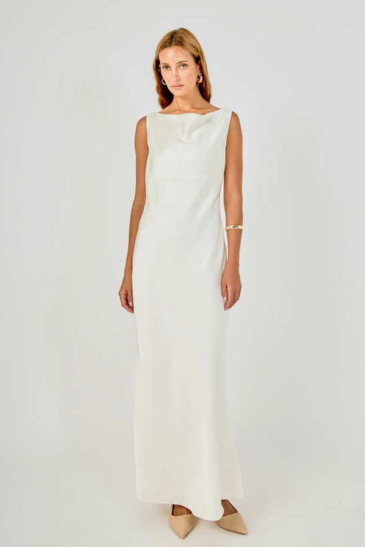 Liyana Satin Dress Ivory