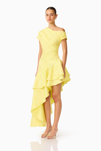 Luella One Shoulder Dress Yellow