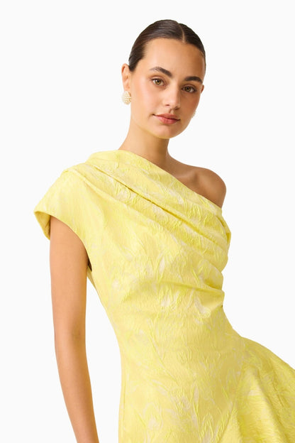 Luella One Shoulder Dress Yellow