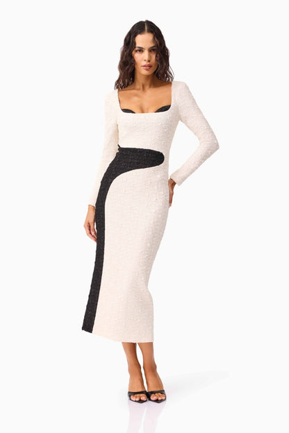 Paloma Dress Black Ivory