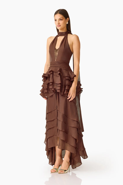 Rosera Maxi Dress Brown