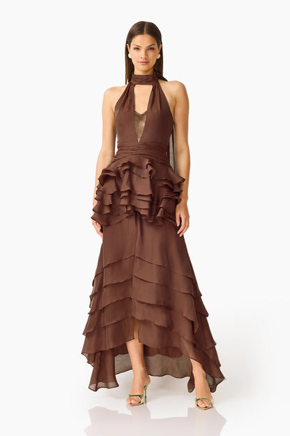 Rosera Maxi Dress Brown