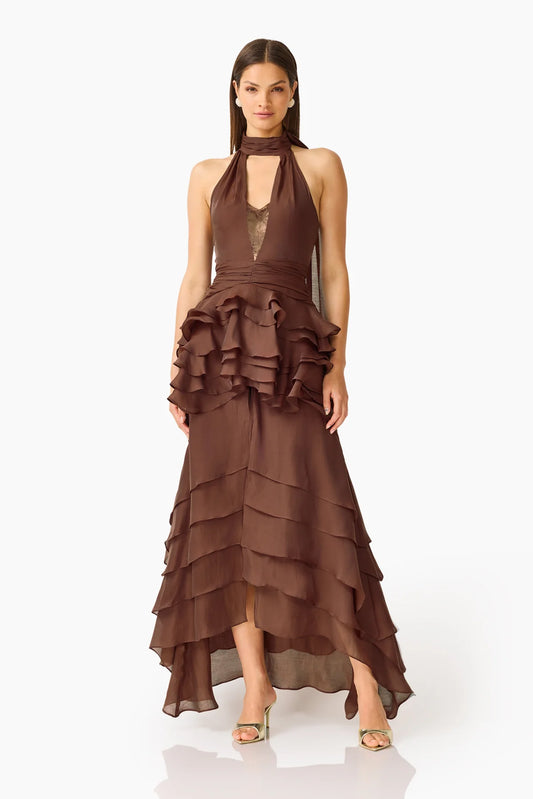 Rosera Maxi Dress Brown