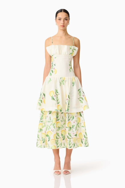 Hana Maxi Dress Yellow Multi