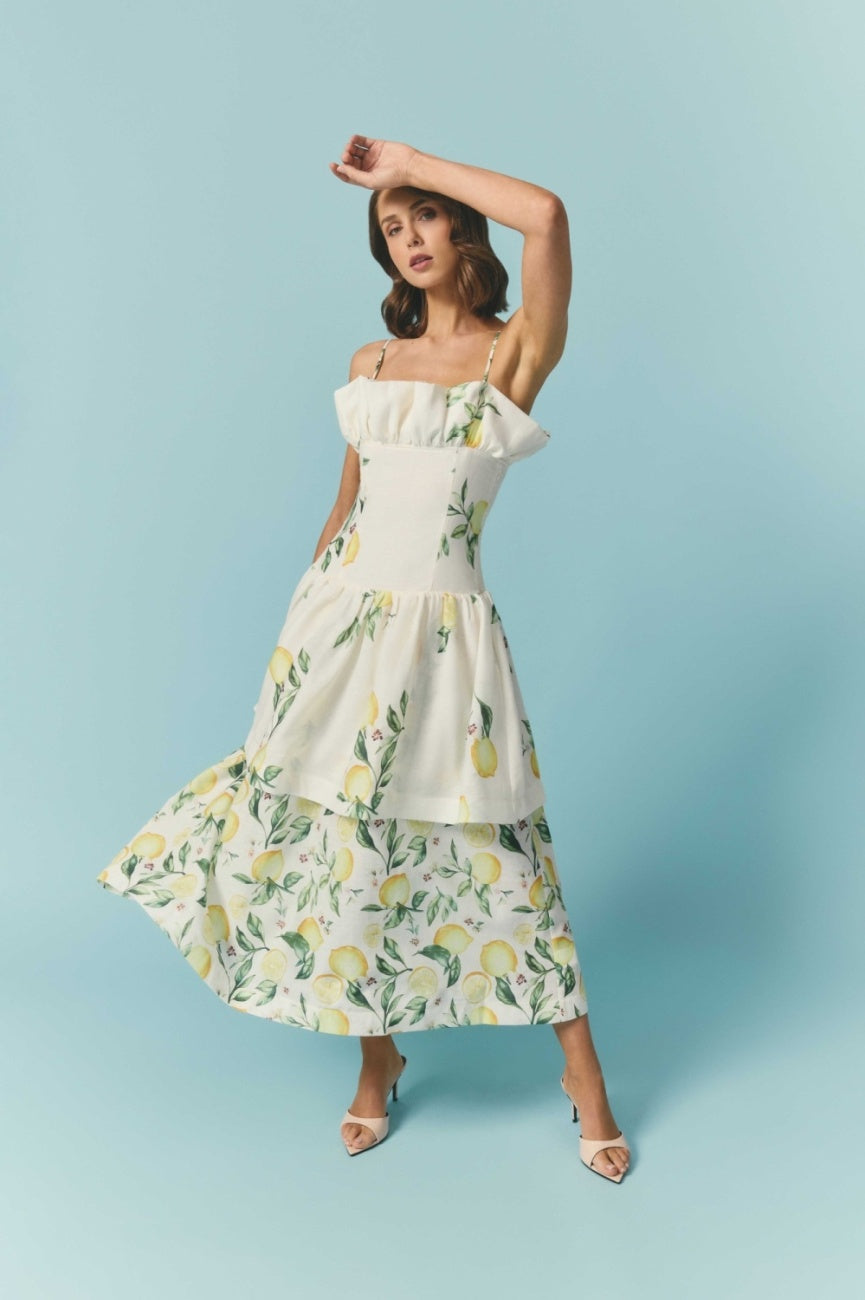 Hana Maxi Dress Yellow Multi