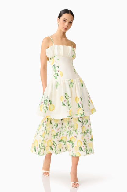 Hana Maxi Dress Yellow Multi