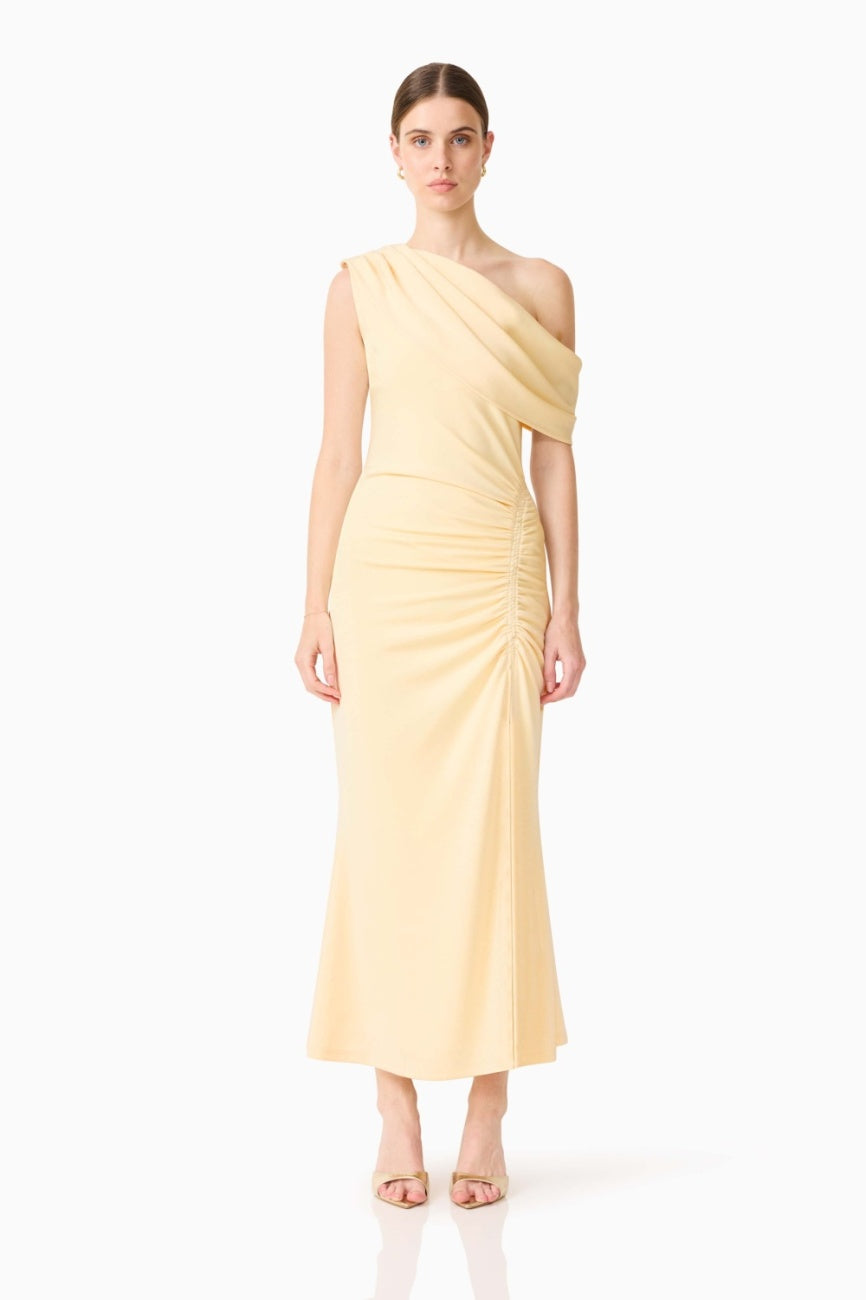 Simone Midi Dress Butter Yellow