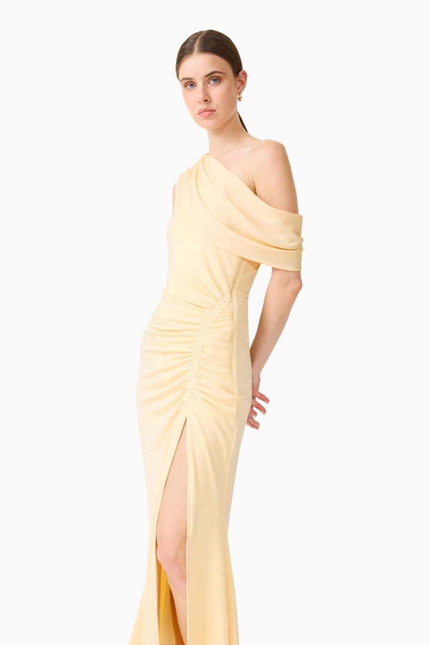 Simone Midi Dress Butter Yellow