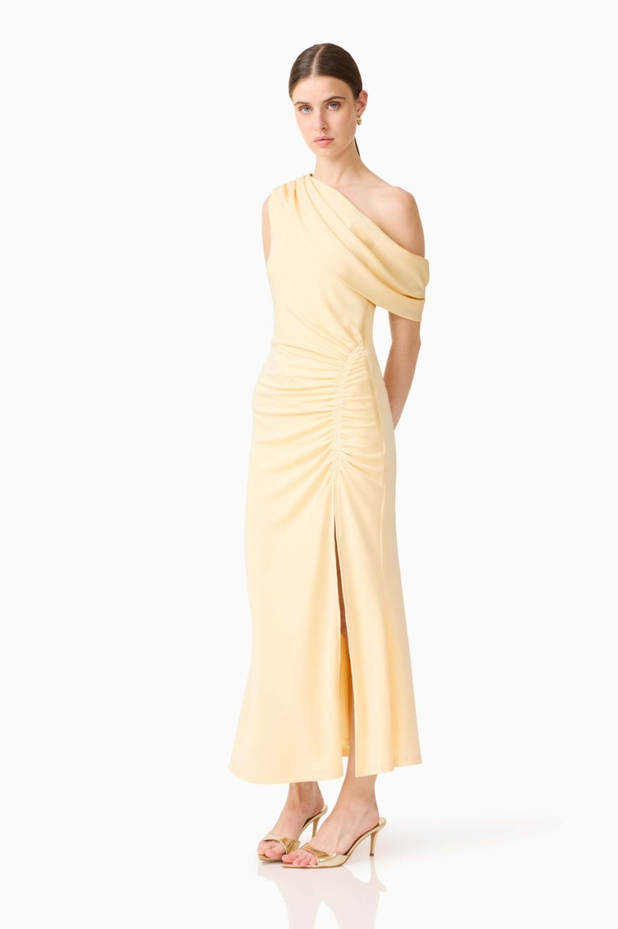 Simone Midi Dress Butter Yellow