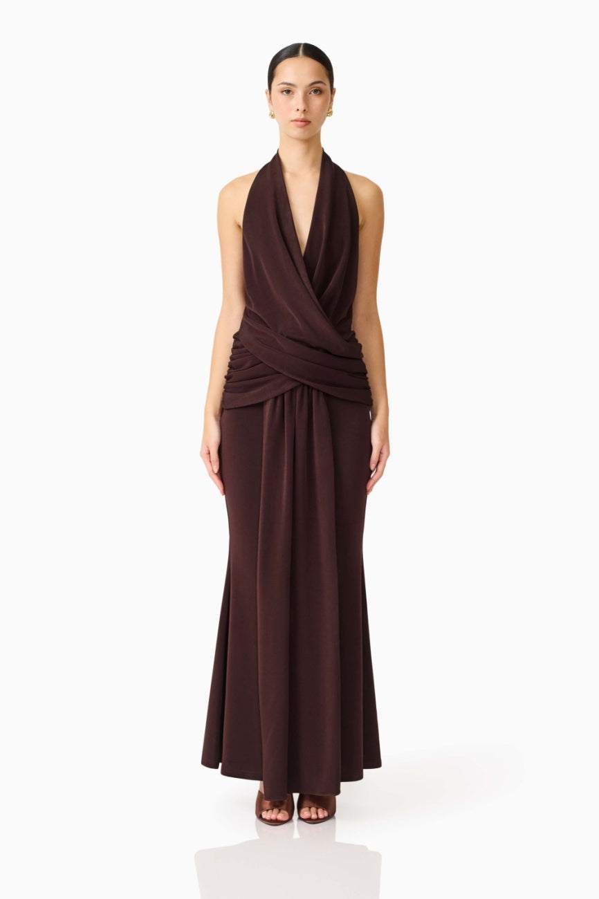 Simone Maxi Dress Chocolate