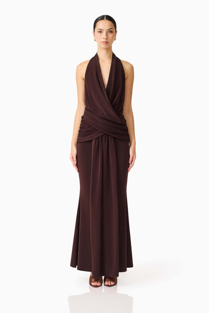 Simone Maxi Dress Chocolate