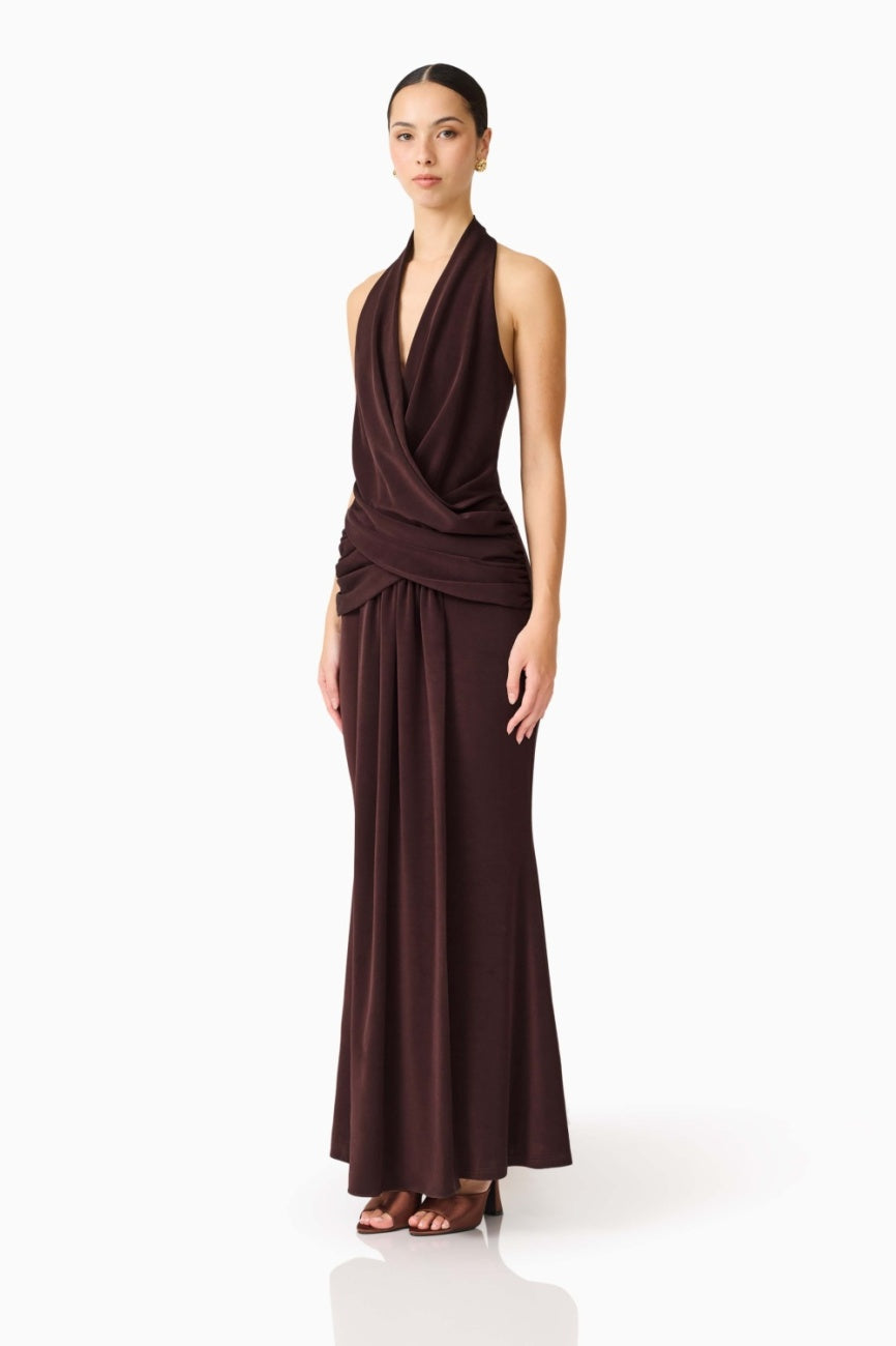 Simone Maxi Dress Chocolate