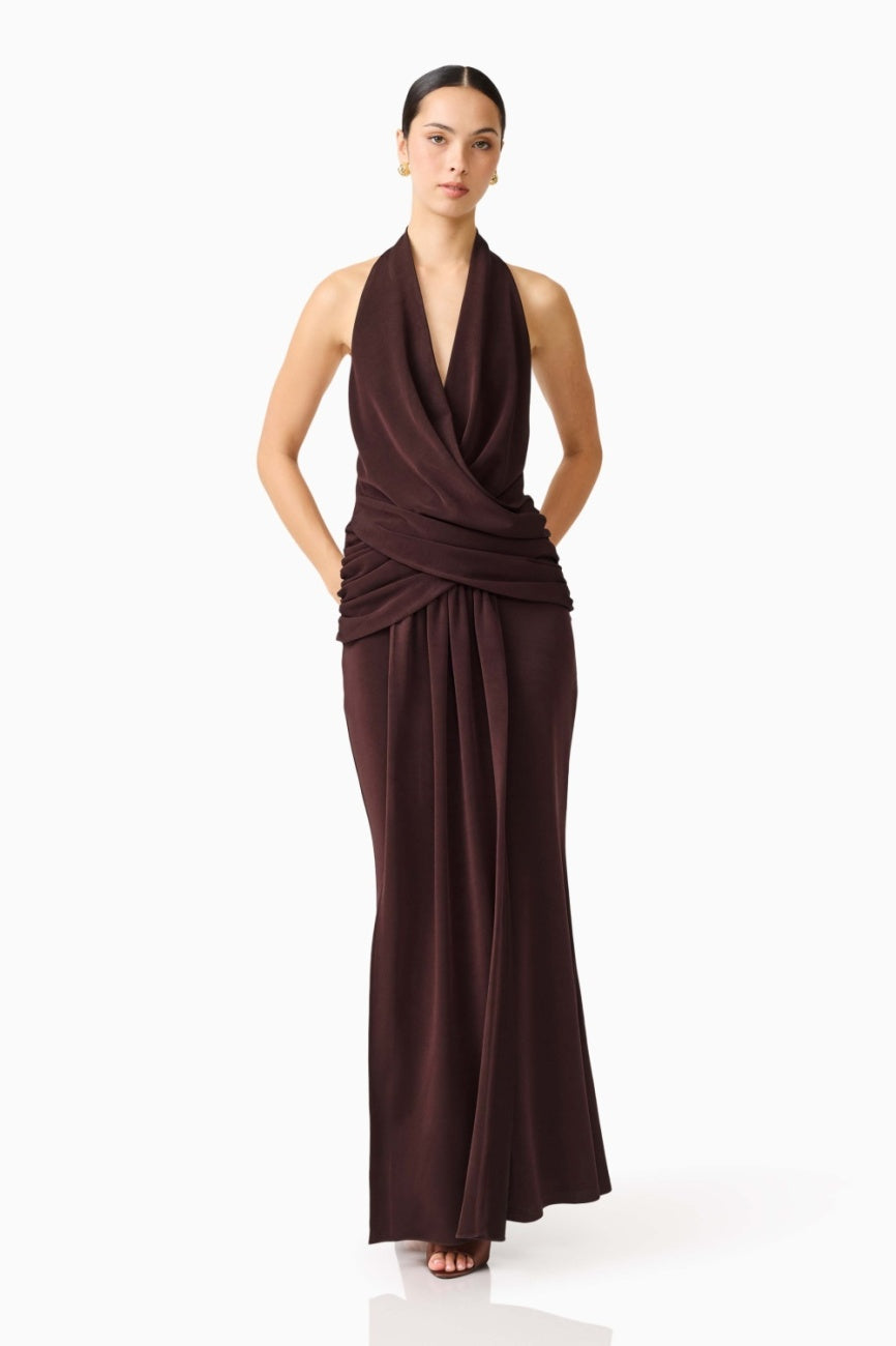 Simone Maxi Dress Chocolate