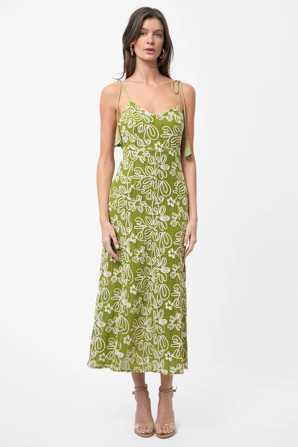 Trina Midi Dress Olive