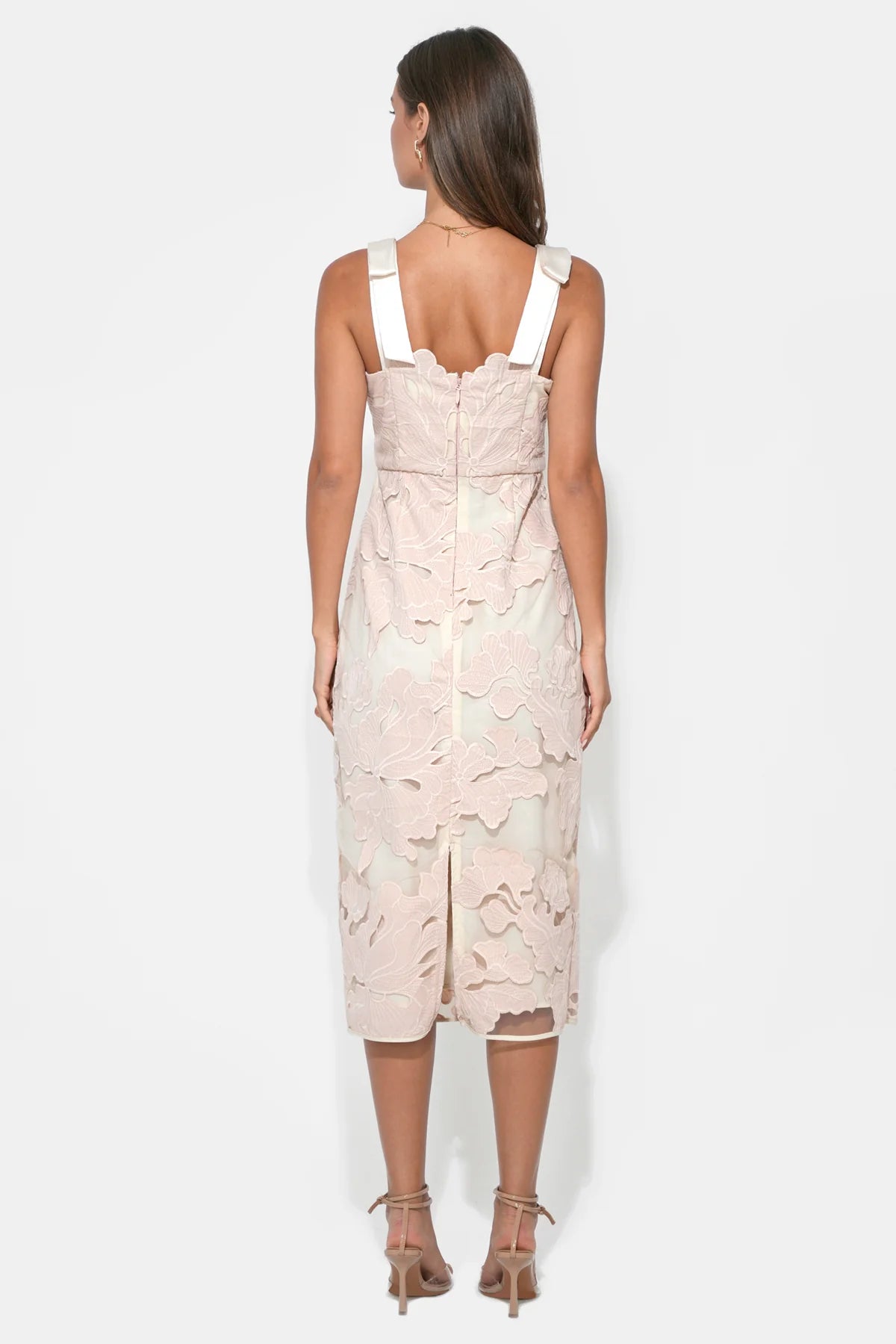 Gabriella Midi Dress Blush Cream