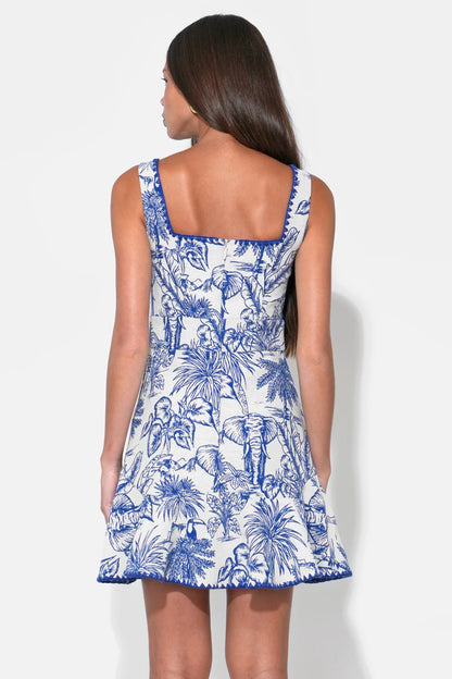 Ximena Mini Dress Blue White