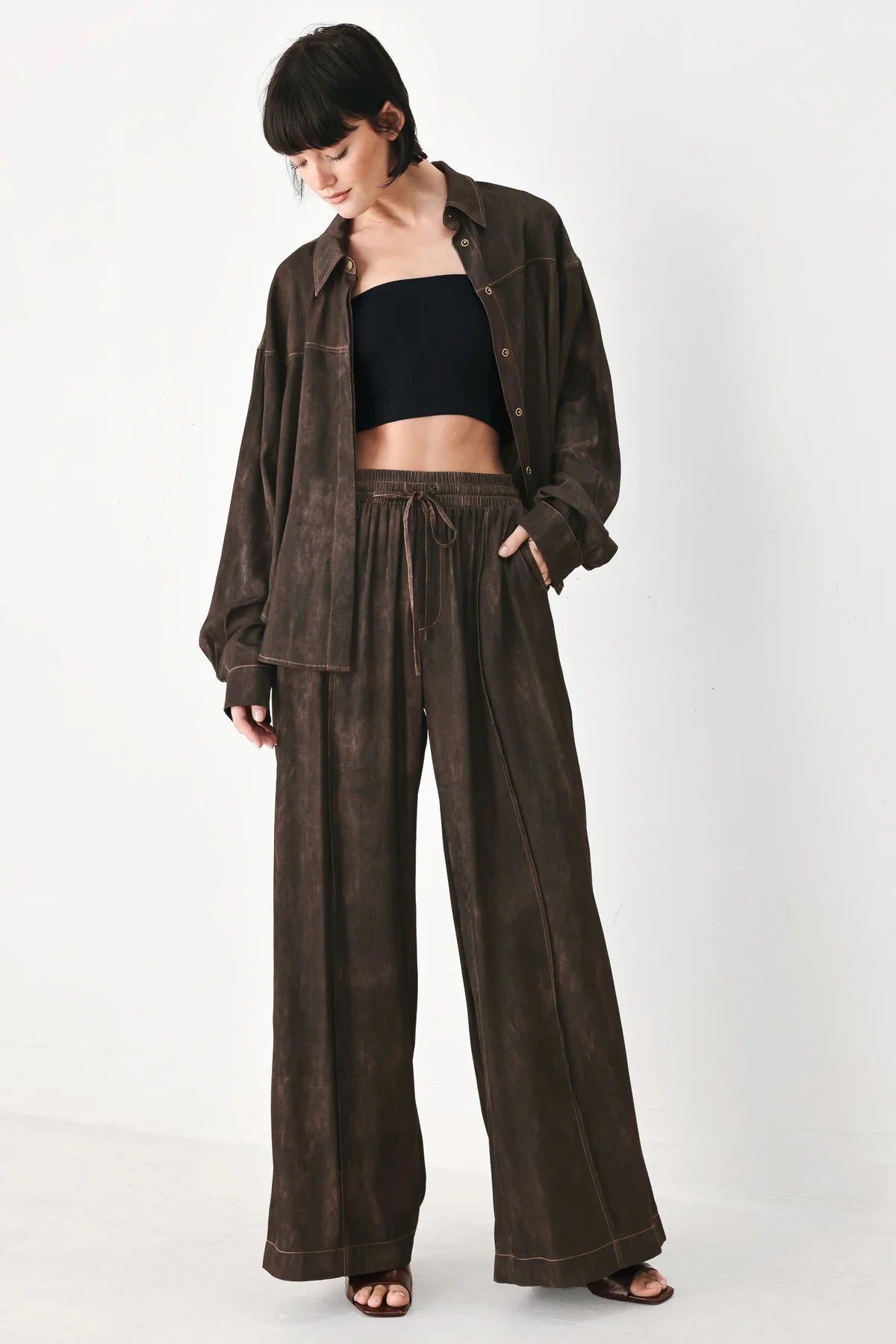 Lukka Two Piece Set Brown