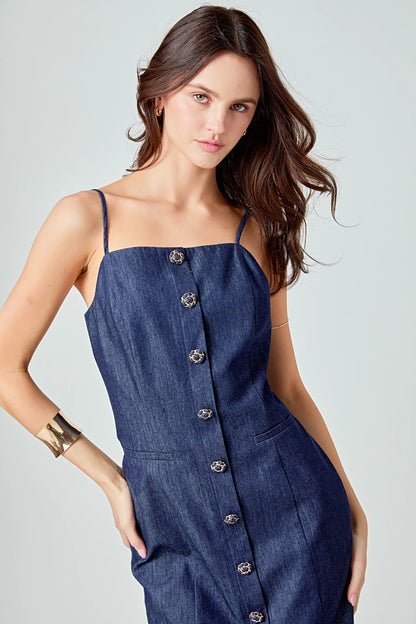 Marais Midi Dress Denim