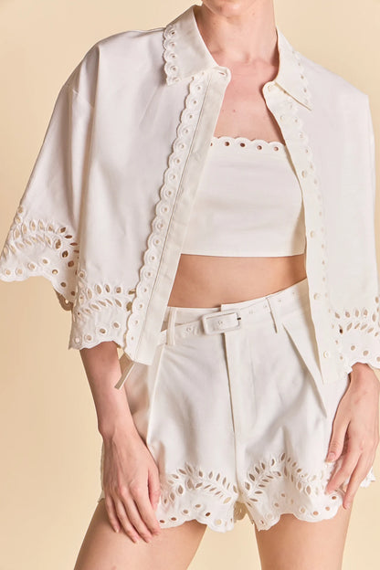 Mindy Two Piece Set White