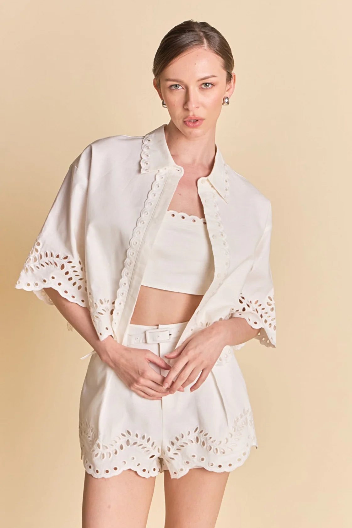 Mindy Two Piece Set White