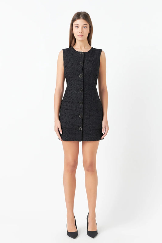 Amiri Tweed Mini Dress