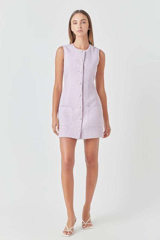 Amiri Tweed Mini Dress