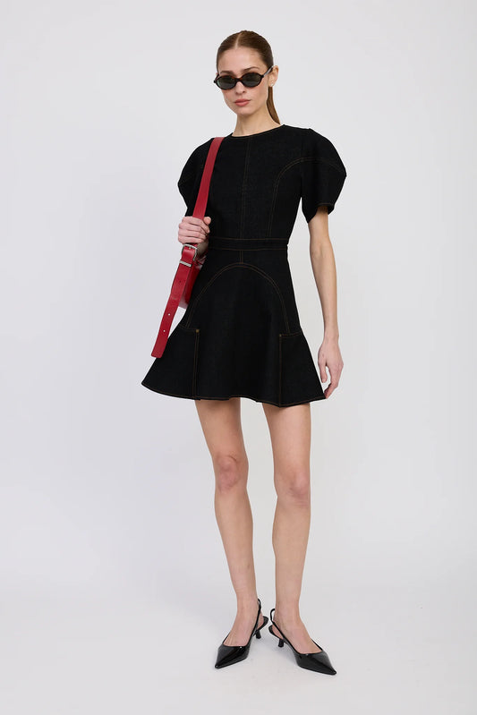 Aaliyah Mini Dress Denim Black