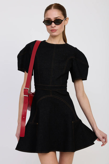 Aaliyah Mini Dress Denim Black