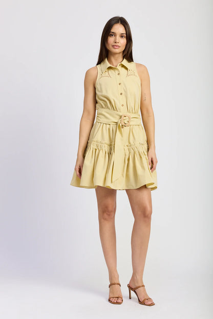 Jonah Mini Dress Flax
