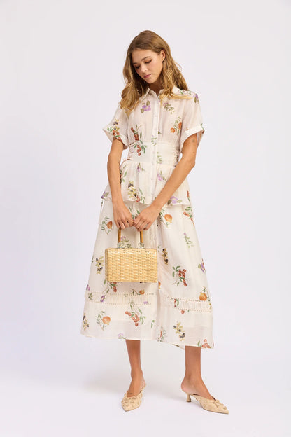Venica Midi Dress Ivory Multi