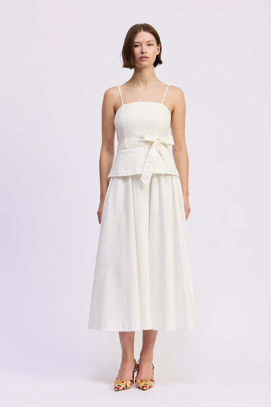 Mariah Midi Dress White