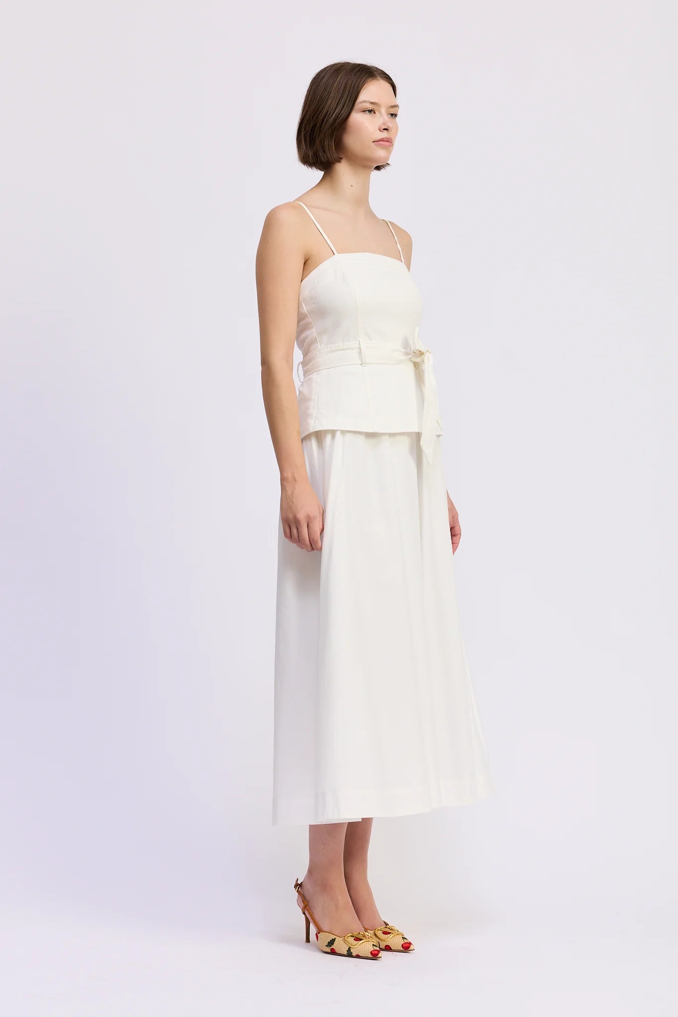 Mariah Midi Dress White