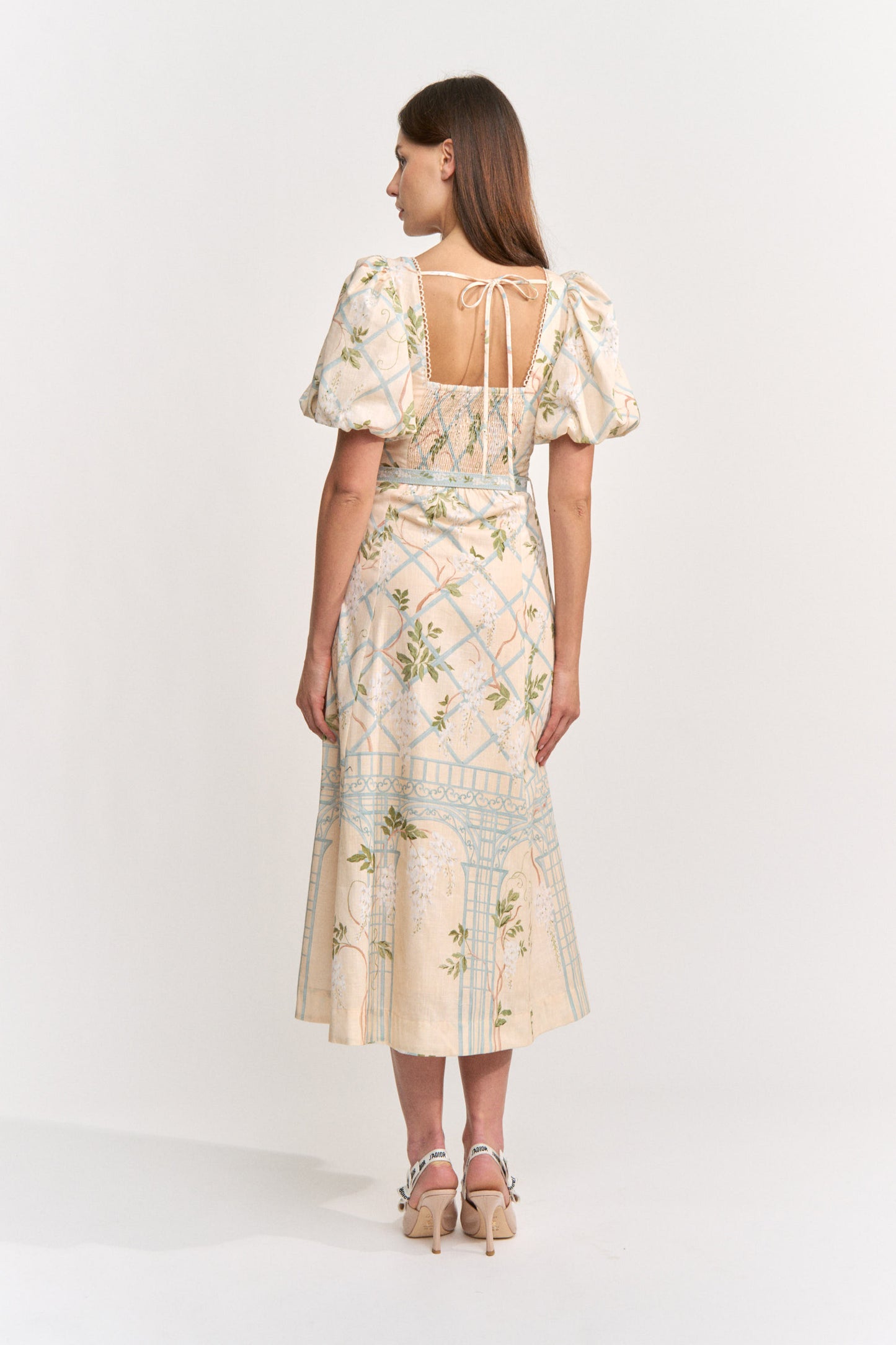 Marlow Midi Dress Cream Multi