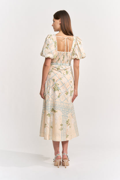 Marlow Midi Dress Cream Multi
