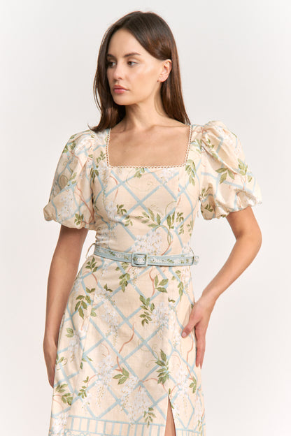 Marlow Midi Dress Cream Multi