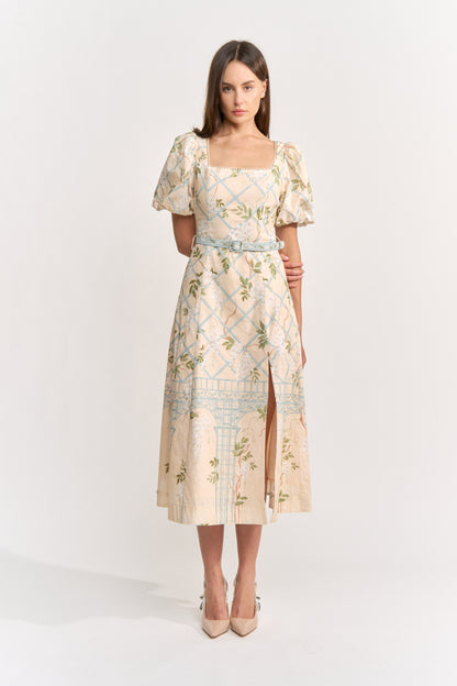 Marlow Midi Dress Cream Multi