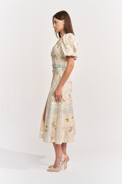 Marlow Midi Dress Cream Multi