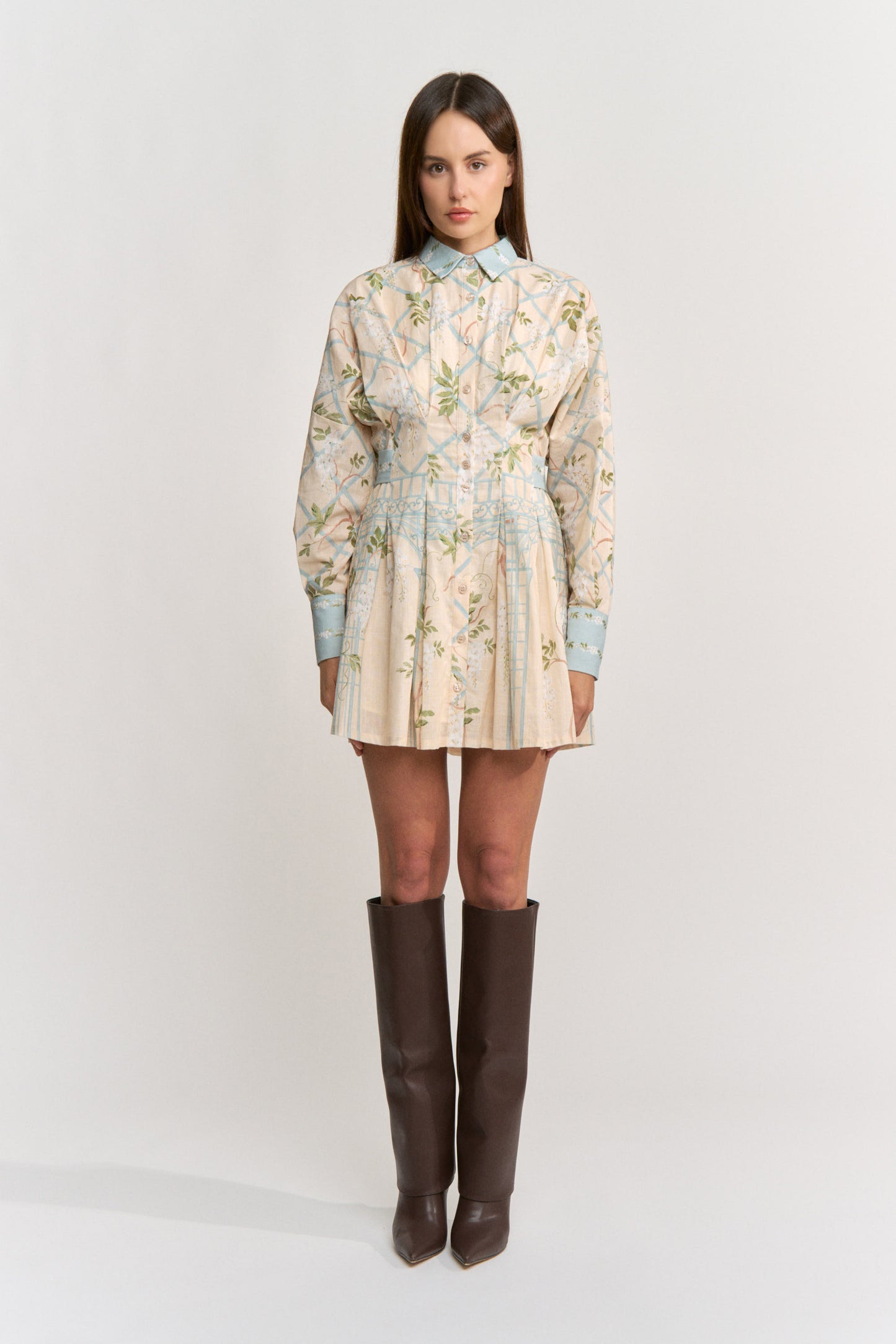 Silene Mini Dress Cream Multi