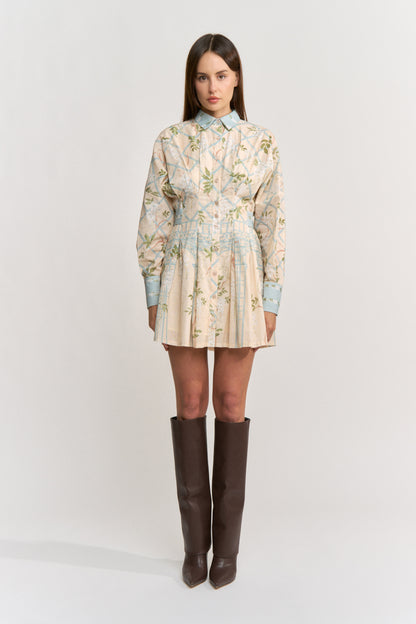 Silene Mini Dress Cream Multi
