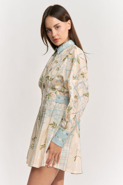 Silene Mini Dress Cream Multi