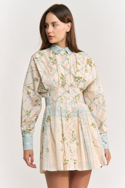 Silene Mini Dress Cream Multi