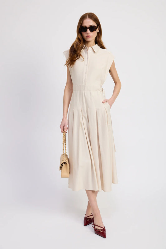 Tamara Midi Dress Ecru