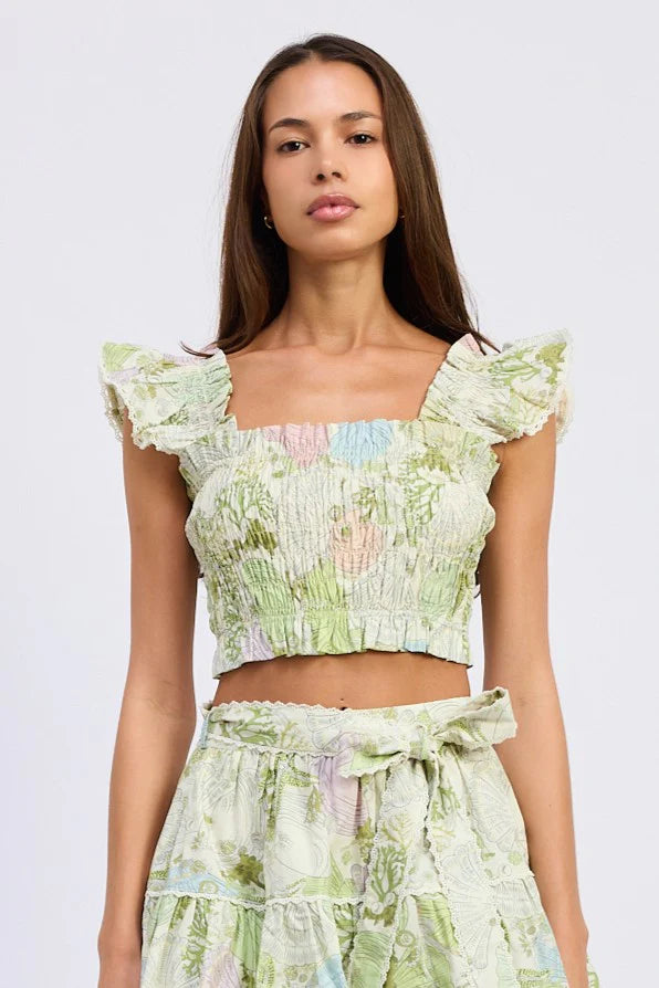 Malene Two Piece Set Ivory Olive