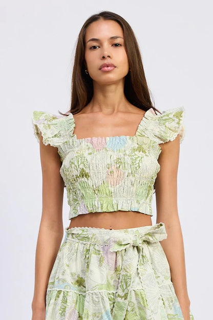 Malene Two Piece Set Ivory Olive