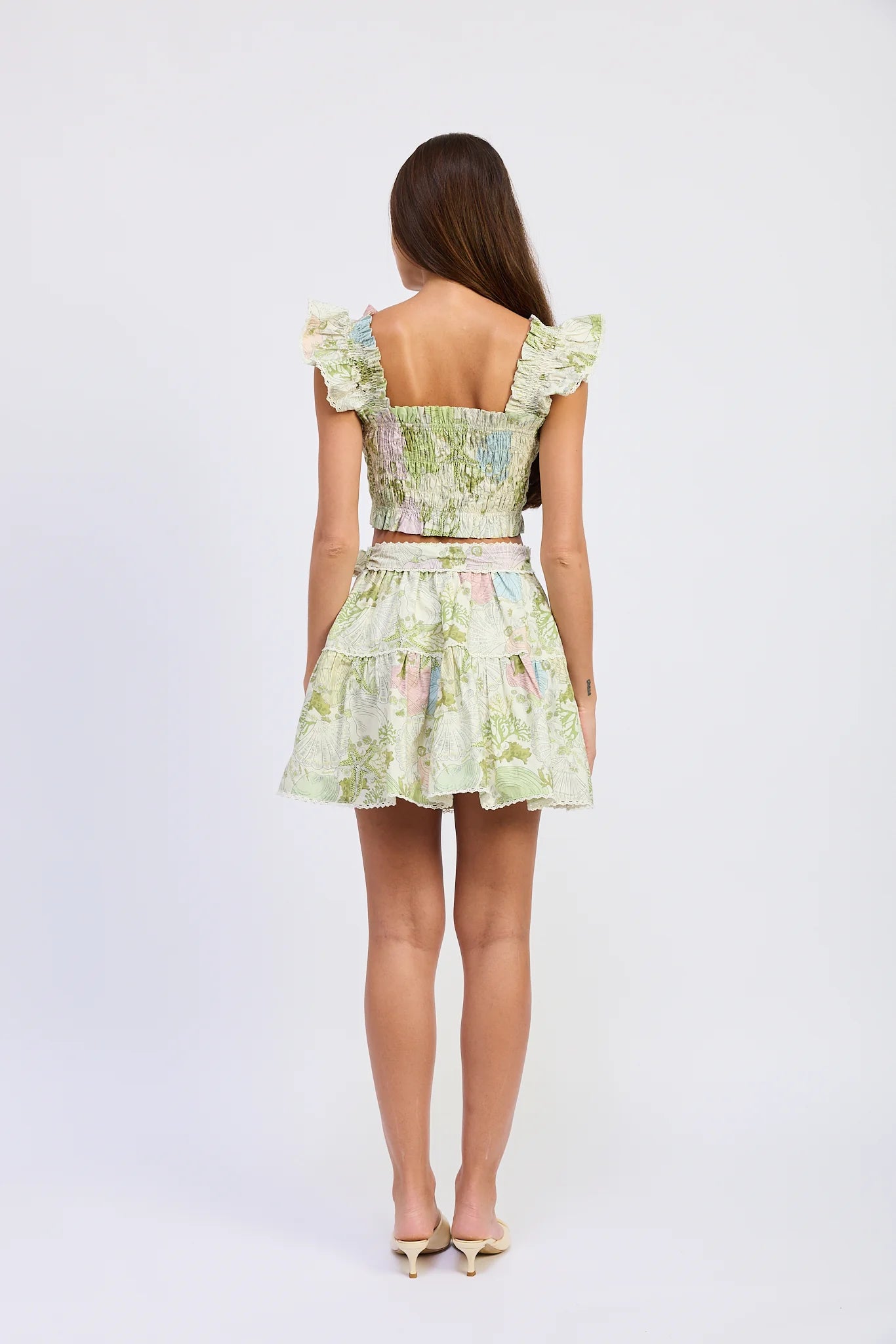 Malene Two Piece Set Ivory Olive