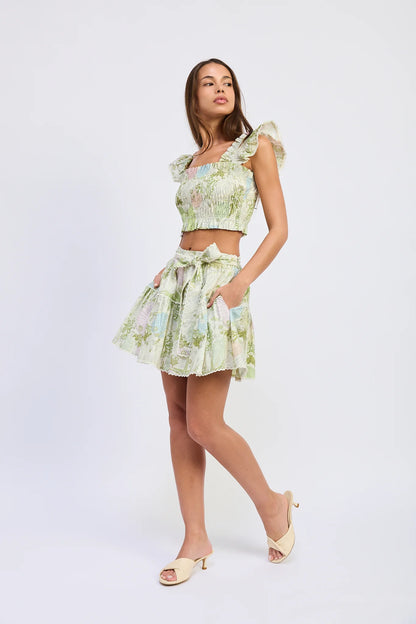 Malene Two Piece Set Ivory Olive