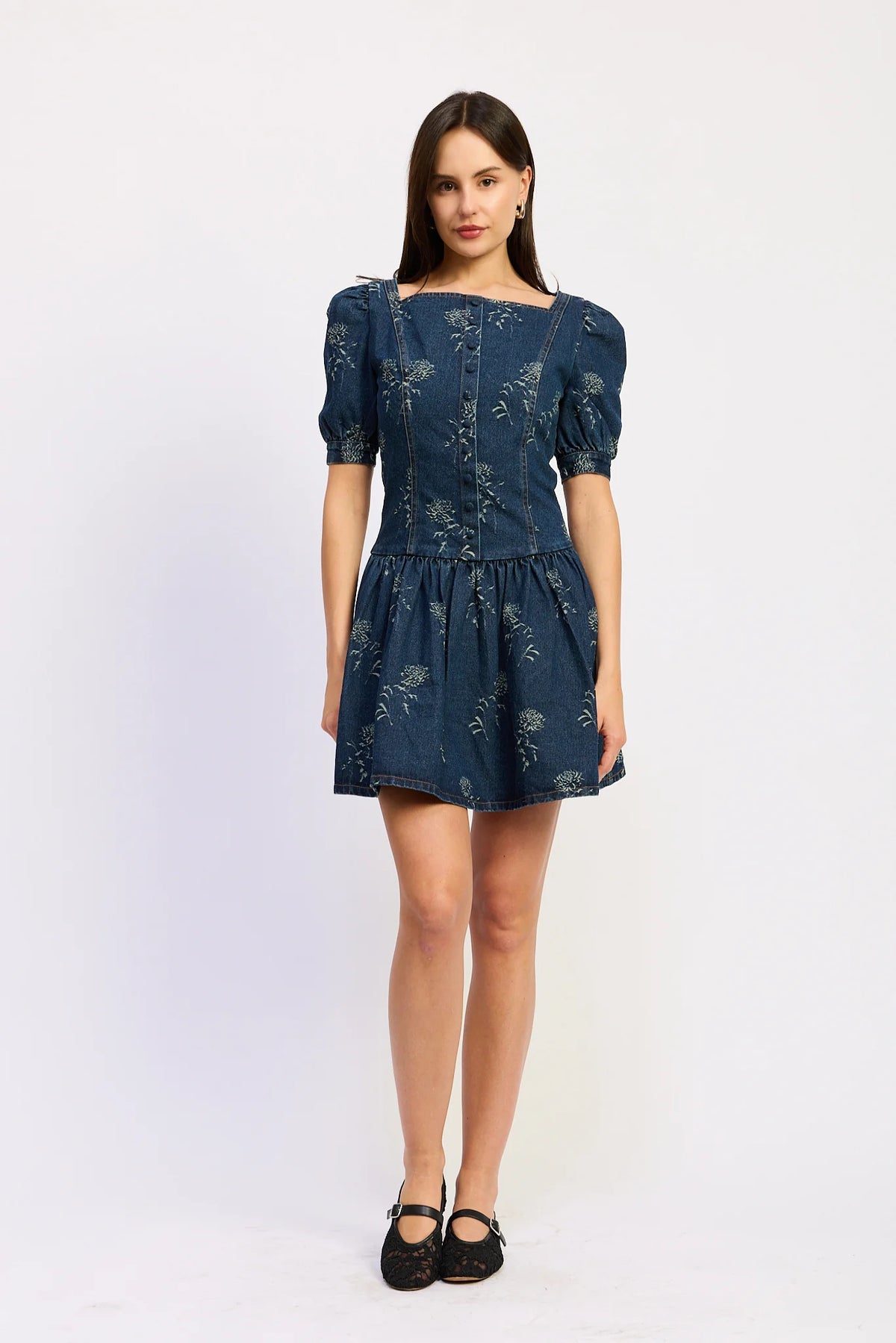 Nyra Mini Dress Denim
