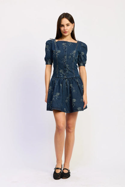 Nyra Mini Dress Denim
